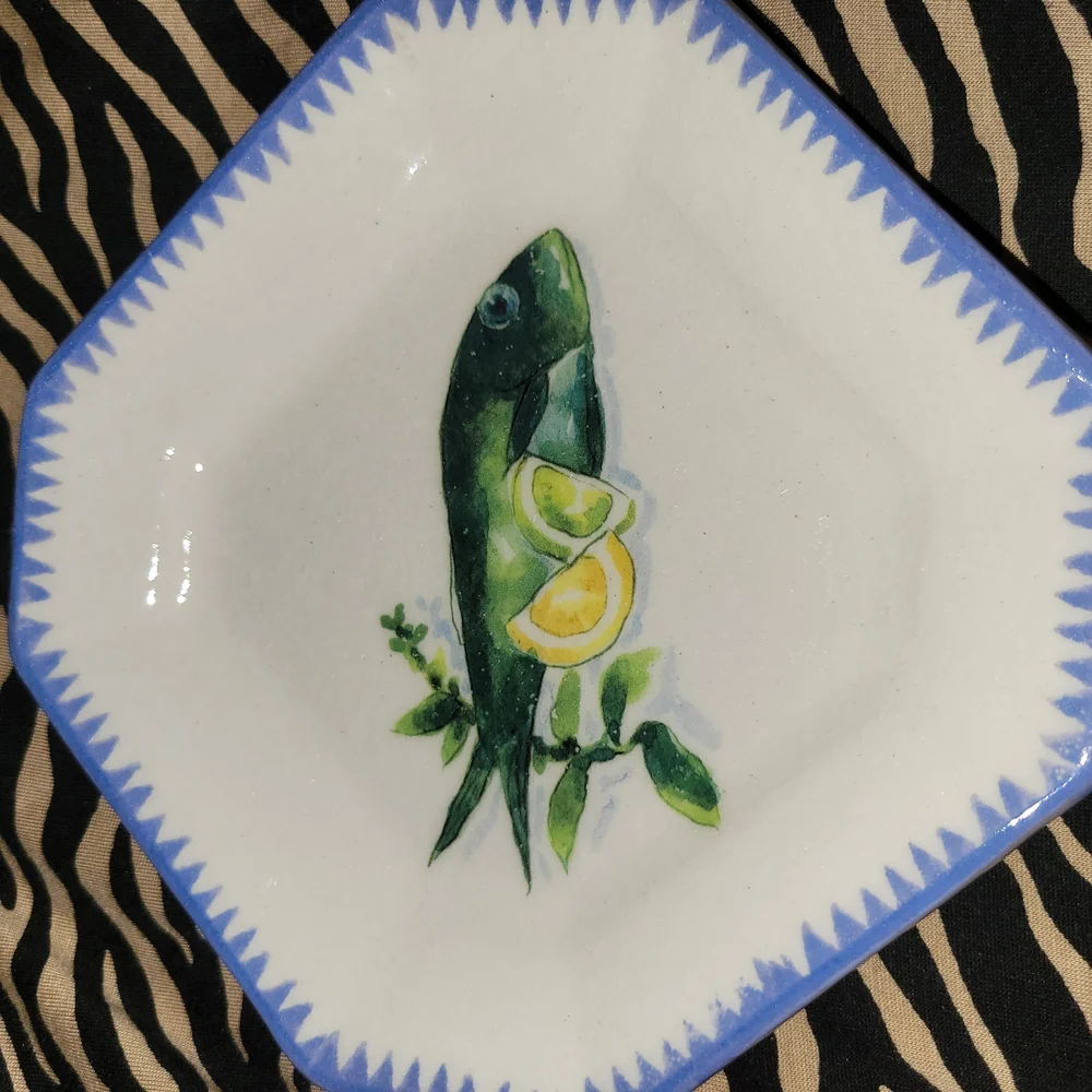 Williams Sonoma Blue and White Botanical Accents